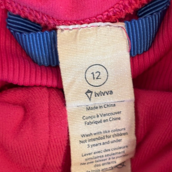 Ivivva Pink Pullover 1/4 Zip with Blue Accents and reflective detailing sz 12 - Picture 5 of 5